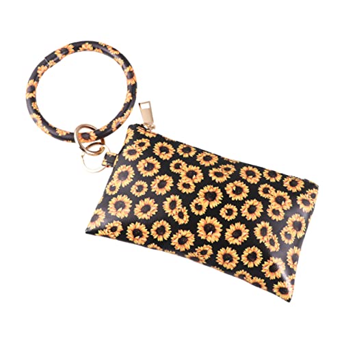 CALLARON Damen Geldbörse Mit Gelbem Sonnenblumen-Design Multifunktionale Handtasche Für Smartphones Eleganter Reißverschluss Stilvolle Pu-Tasche Für Alltag Und Freizeit von CALLARON