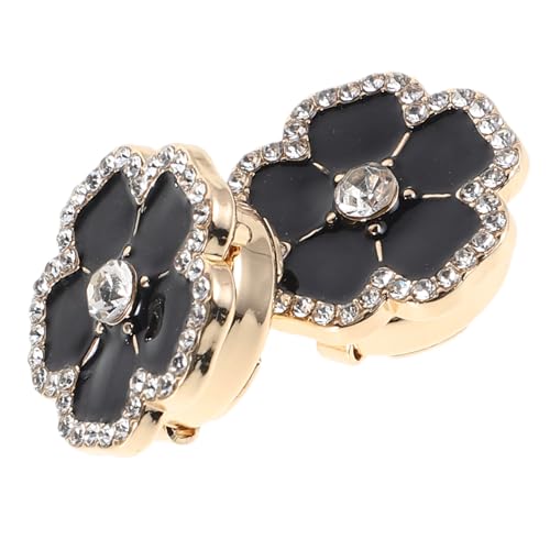 CALLARON Damen Manschettenknöpfe mit Blumen Rhinestones Metallisch Dekorativ für Anzug Hochzeit Business Abendkleid Formelle Anlässe Stilvolle Hemdverzierung von CALLARON