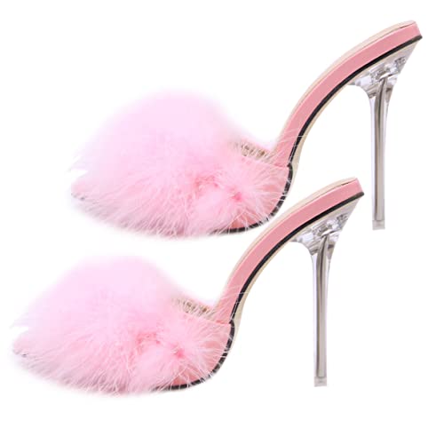 CALLARON Damen Sandalen High Heels Spitz Zehen Elegant Sommer Schuhe Komfortable Rom Stil Slipper von CALLARON