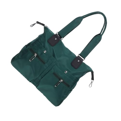 CALLARON Damen Tote Bag Große Kapazität Nylon Polyester Schultertasche mit Reißverschluss und Mehreren Fächern für Arbeit Büro Alltag und Pendeln in Modischem Grün von CALLARON