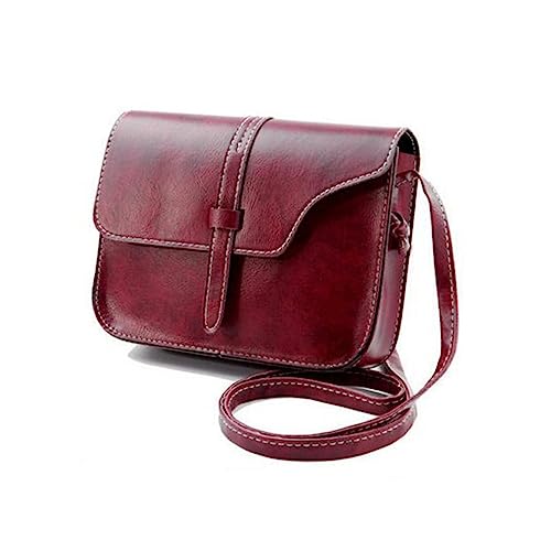 CALLARON Damen Umhängetasche Vintage Handtasche Kleine Quadratische Crossbody Bag Weinrot Trageoptionen Leicht mit Innenfächern für Alltag und Freizeit CALLARON Damen Umhängetasche Vintage Handtasche Kleine Quadratische Crossbody Bag Weinrot Trageoptionen Leicht mit Innenfächern für Alltag und Freizeit von CALLARON
