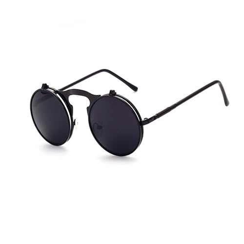 CALLARON runde sonnenbrille für damen Vintage-Brille Stiefelreinigungsset damen brille metallische Gläser Sonnenbrille auf Runde Sonnenbrille aus Metall unisex Prinz Spiegel Muschelschale von CALLARON