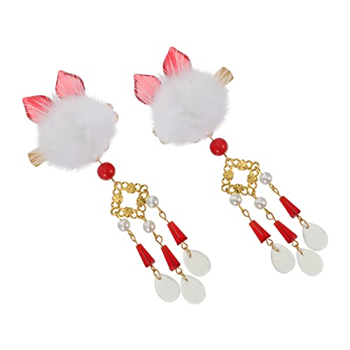 CALLARON Dekorative Katzenohr-haarnadeln Mit Retro-quasten Und Zarten Haarkugel-haarspangen Haarschmuck Für Han-chinesische Kleidung Und Kopfbedeckung Für Frauen von CALLARON
