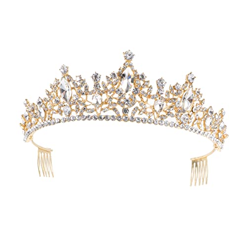 CALLARON Krone Haarschmuck Für Hochzeiten Braut Haarschmuck Mit Kristallen Eleganter Kopfaufsatz Für Frauen Mädchen Weich Bequem Für Partys Feiern von CALLARON