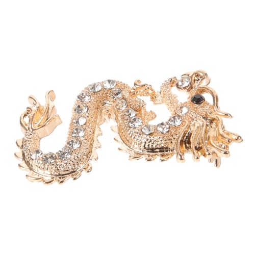 CALLARON Delikate Retro Drachenbrosche Goldfarbene Anstecknadel für Kleidung Damen Vintage Schmuck für Party Hochzeit und Alltag von CALLARON