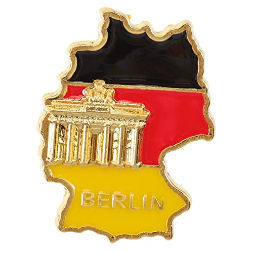 CALLARON Deutschland Flagge Brosche Anstecknadel Metall Patriotisch für Damen und Herren Anstecknadel mit Deutscher Flagge für Kleidung Jacken und Rucksäcke von CALLARON