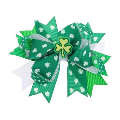 CALLARON Patricks Day Haarspange Irische Festival-kopfbedeckung Kleeblatt-haarspange Für Kinder Mehrlagige Schleife Glückskleeblatt Bequem Leicht von CALLARON