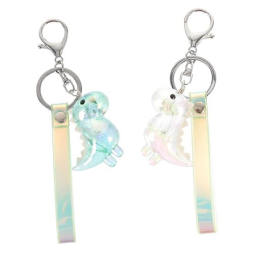 CALLARON 2stücke Dinosaurier Schlüsselanhänger Taschenanhänger Dekorative Schlüsselringe Schlüsselfigur Schlüsselbinder von CALLARON
