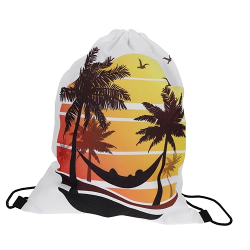 CALLARON Kordelzugbeutel Mit Hawaiianischem Groß Für Sport Yoga Reisen Camping Leicht Zu Tragen Mit Verstellbaren Schultergurten von CALLARON