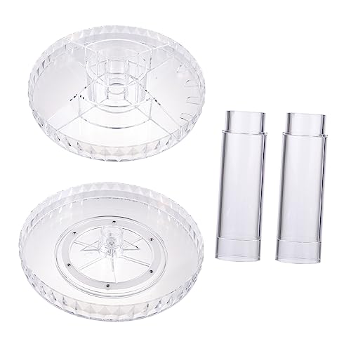 CALLARON Drehbarer Organizer Rotationsregal Aufbewahrungshalter Kosmetik-aufbewahrungsregal Organizer Für Haushaltsbedarf Transparent von CALLARON