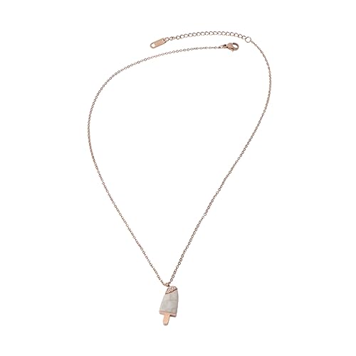 CALLARON Eiscreme Halskette Titanstahl für Frauen Clavicle Kette Weiß für Partys Geburtstage und Täglichen Gebrauch Einzigartiges Design für CALLARON Eiscreme Halskette Titanstahl für Frauen Clavicle Kette Weiß für Partys Geburtstage und Täglichen Gebrauch Einzigartiges Design für von CALLARON