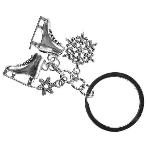 CALLARON Eislaufschuh Schlüsselanhänger Kreativer Schneeflocken Schlüsselring Hingucker Für Taschen Und Rucksäcke Perfektes Für Eislauf Fans Schlüsselanhänger Anhänger Für von CALLARON