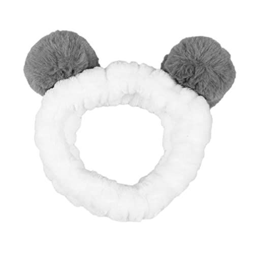 CALLARON Elastisches Haarband Mit Panda Ohren Für Damen Weiches Stirnband Haarschmuck Für Make Up Sport Und Freizeit Streifen Design Haarschmuck von CALLARON