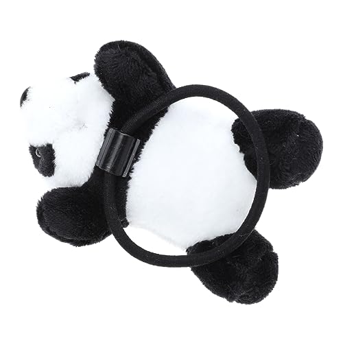 CALLARON Elastisches Haargummi Band Mit Panda Puppe Design Haarband Aus Plüsch Für Mädchen Junge Mädchen Seil Pferdeschwanzhalter Für Verschiedene Frisuren Unisex von CALLARON