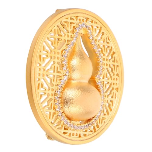 CALLARON Elegante Filigrane Kupfer Gourd Brosche für Damen Vintage Chinesische Lapel Nadel mit Hohldesign Vielseitiges Schmuckaccessoire für Kleider Pullover und Schals von CALLARON