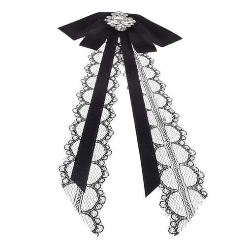 CALLARON Lace Bow Tie Brosche Für Damen Elegante Netzschleife Für Hemden Und Anzüge Vielseitiges Accessoire Für Festliche Anlässe Leicht Und Langlebig Sicherer Halt Für Besondere von CALLARON