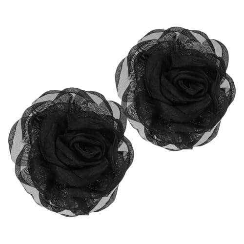 CALLARON Elegante Spitzen-schuhclips mit Rosenmuster Abnehmbare Blumige Schuhdekoration für Damen Modische Blütenverzierung Passend für High Heels Ballerinas und Sneaker von CALLARON