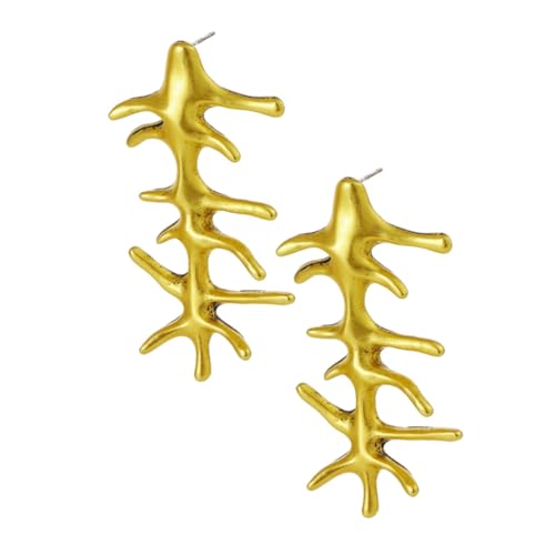 CALLARON Elegante Unregelmäßige Fischgräten Ohrstecker aus Langlebiger Modischer Schmuck für Damen für Festivals Partys und Täglichen Gebrauch von CALLARON
