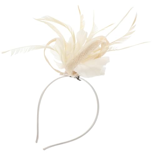 CALLARON Eleganter Braut Haarclip mit Kleinen Blumen Handgefertigtes Plüschiges Federschmuck haarband Leichtes Komfortables Braut accessoire für Hochzeit Bankett und Bühnenauftritte von CALLARON