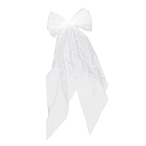 CALLARON Eleganter Haarschmuck mit Perlen und Schleife Haarspange für Damen für Bräute und Brautjungfern Passt zu Verschiedenen Frisuren und Outfits Perfektes Accessoire für Besondere von CALLARON