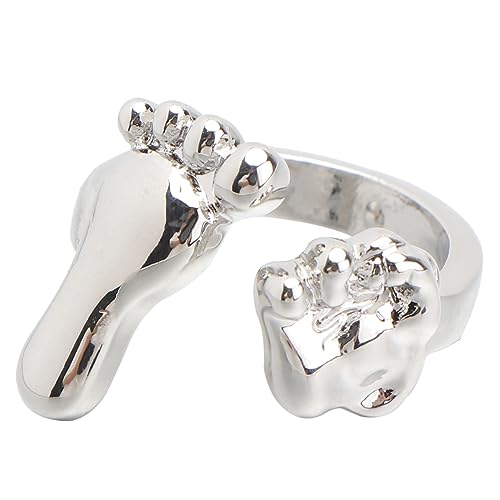 CALLARON Eleganter Offener Fingerring Pfotenform Modischer Damenschmuck Verstellbarer Dekorativer Ring für Alltag Party zu Weihnachten und Geburtstag von CALLARON