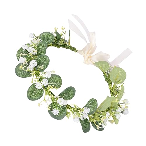 CALLARON Blumenkranz Haarschmuck Mit Verstellbarem Band Blütenkrone Für Hochzeiten Festivals Und Fotoshootings Für Bräute Und Mädchen Passend Für Kopfgrößen von CALLARON