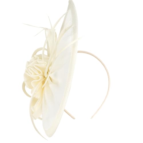 CALLARON Fascinator Damen Hut Mit Netzschleier Und Haarschmuck Vintage Kopfbedeckung Für Tea Party Cocktail Und Hochzeiten Vielseitig Als Haarclip Oder Haarreifen Nutzbar Elegantes von CALLARON