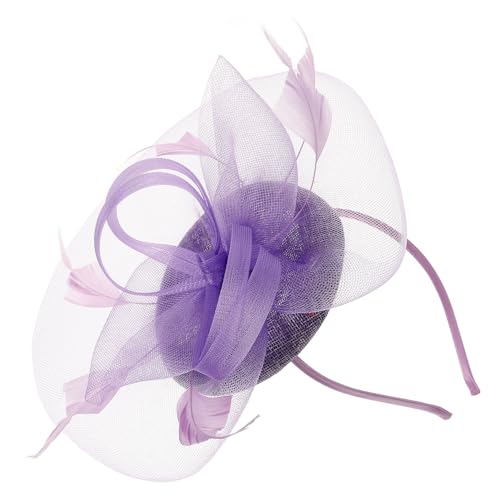 CALLARON Fascinator-stirnband Haar-clip Mesh Plume Kopfbedeckung Für Damen Teeparty Hochzeit Bankett Stirnband-kopfbedeckung Fascinator-hut-haarspange von CALLARON