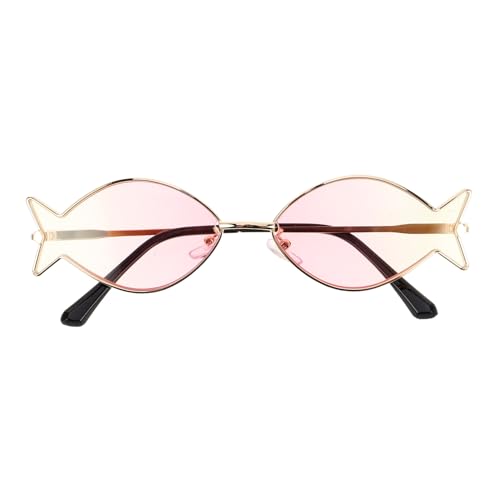CALLARON Fish-shaped Sonnenbrille Hawaii Stil Uv-schutz Lustige Foto-requisiten für Luau Party Sommer Pool Party Trendige Partybrille für Männer und Frauen von CALLARON