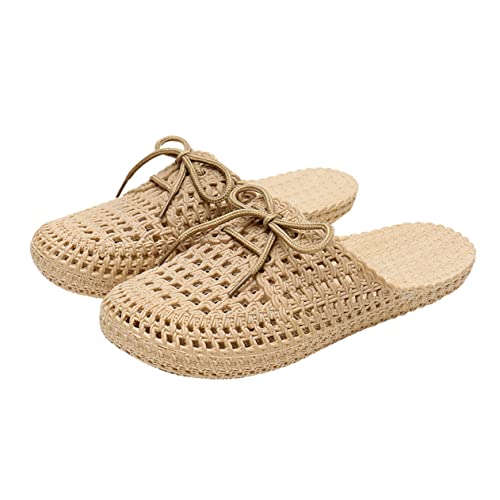 CALLARON Flache Sandalen Damen Sommer Schuhe Leichte Atmungsaktive Hohl Design Sandalen Bequeme Sommer Schuhe für Erwachsene Vielseitige Strandschuhe Rutschfest und Langlebig von CALLARON