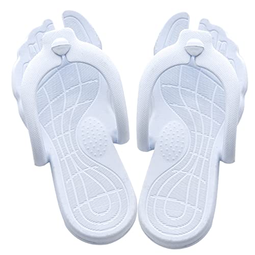 CALLARON Flache Sohle Faltbare Badeschlappen für Herren Rutschfeste Leichte Strand und Badeschuhe in Himmelblau Atmungsaktive Sandalen Stylische Sommerslipper für Reise und Freizeit von CALLARON