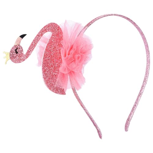 CALLARON Flamingo-Stirnband Flamingo-Hut Hawaii-Rosa-Flamingo-Stirnband Haar Tropische Accessoires Flamingo-Partyzubehör Lustiges Flamingo-Kostüm Für Frauen von CALLARON