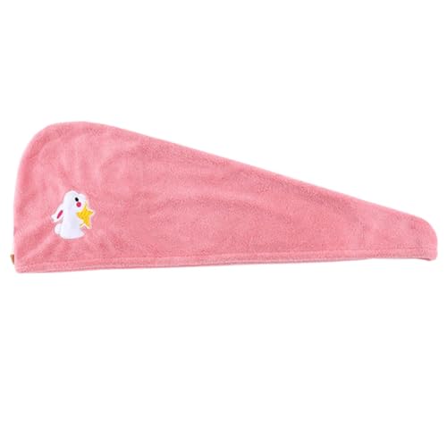 CALLARON Fleece Haarturban Für Frauen Schnelltrocknendes Haartuch Hohe Wasseraufnahme Für Makeup Spa Und Schwimmbad Doppellagige Tragbare Haarkappe Rosa von CALLARON