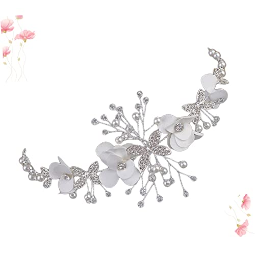 CALLARON Floral Haarband Mit Kunstperlen Und Kristallen Eleganter Haarschmuck Für Hochzeiten Brautjungfern Und Besondere Anlässe Perfektes Accessoire Für Damen von CALLARON