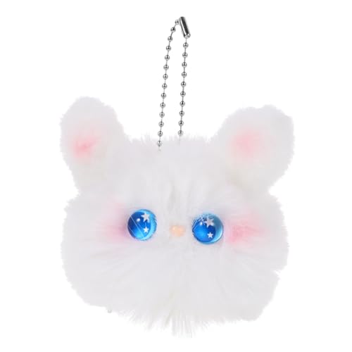 CALLARON Fluffy Bunny Schlüsselanhänger Plüsch Hase Anhänger Kuscheltier Taschenanhänger Charm für Rucksack Handtasche von CALLARON
