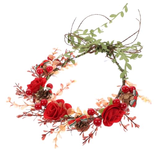 CALLARON Frauen Blumen Haarschmuck Eleganter Rosenhaarkranz Aus Hochwertigem Für Festlichkeiten Hochzeiten Partys Und Fotoshootings Komfortabel Und Praktisch von CALLARON