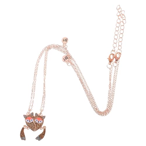 CALLARON Freundschaftskette Herz Puzzle Magnetische Fox Anhänger Leichtes Legierung Schmuck für Mädchen Alltagspaß von CALLARON