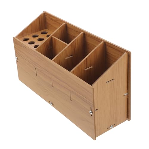 CALLARON Holz Haarschnitt Schere Halter Desktop Friseur Kamm Organizer Werkzeug Lagerung Box Friseurbedarf von CALLARON