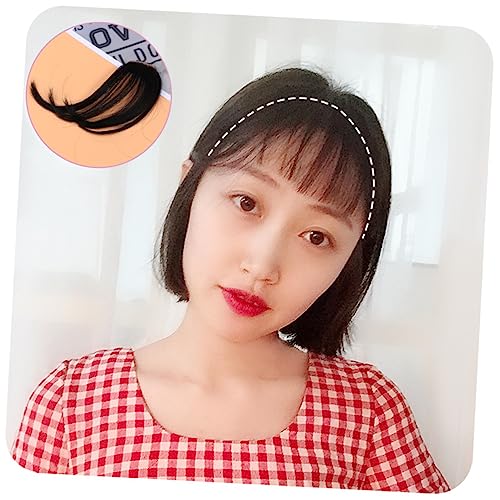 CALLARON Front Clip in Luftige Dunkelbraune Haarsträhnen Für Und Mädchen Für Partys Cosplay Und Alltag Einfach Zu Befestigen Natürlicher Look Zu Tragen von CALLARON