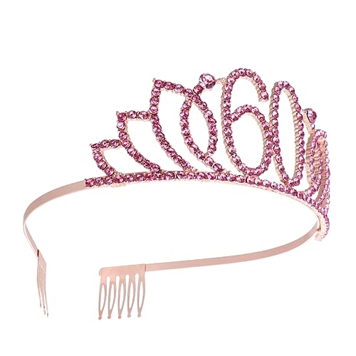 CALLARON Geburtstag Stirnband für Frauen Geburtstag Tiara Stirnband Haarzubehör Haarschmuck für Damen Krone der Geburtstagskönigin zarte Kopfbedeckung Haardekoration von CALLARON