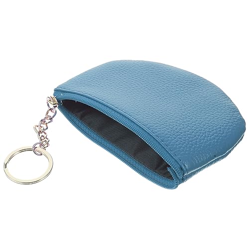 CALLARON Damen Geldbörse Klein Mit Reißverschluss Und Schlüsselanhänger Handliche Geldtasche Für Münzen Lippenstift Aus Echtem Für Alltag Und Unterwegs von CALLARON