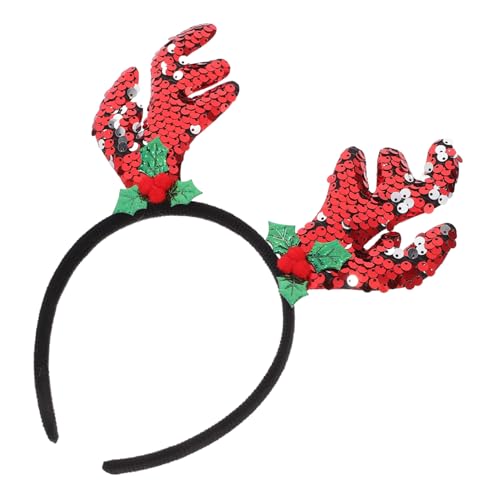 CALLARON Weihnachtliches Antlers Kopfband Mit Rehgeweih-design Doppelseitiges Haaraccessoire Für Festliche Anlässe Und Weihnachtsfeiern Für Erwachsene von CALLARON