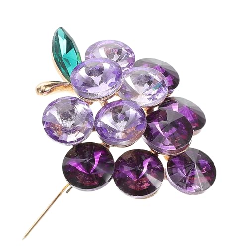 CALLARON Glitzernde Obst Brosche Legierung und Trauben Anstecknadel für Damen Modisches Accessoire für Kleidung Taschen Hüte Sichere Befestigung Vielseitig für Alltag und Party von CALLARON