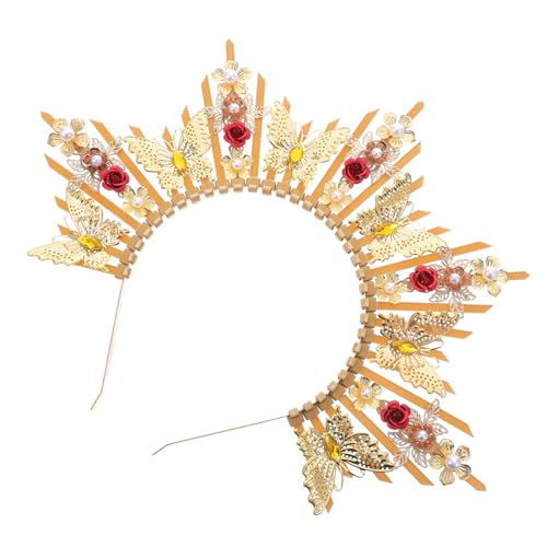 CALLARON Göttinnen Haarreif Krone Vintage Tiara Braut Haarschmuck Leicht Elegant für Hochzeit Geburtstag Bühne Damen von CALLARON
