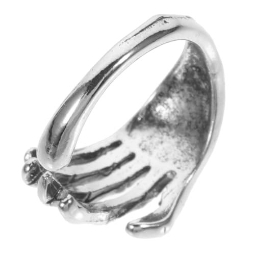 CALLARON Gothic Style Skull Claw Ring Langlebiger Verstellbarer Retro Fingerschmuck für Herren und Damen Modischer Schmuck für Festivals Partys und Alltag Stilvolles Accessoire von CALLARON