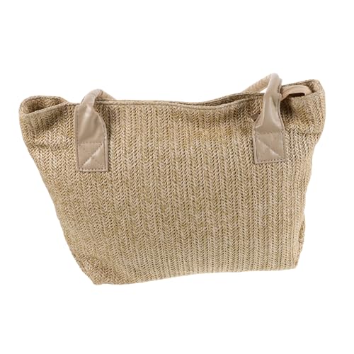 CALLARON Gewebte Damentasche Aus Stroh Beuteltasche Für Reisen Und Strand Handgewebte Handtasche Mit Henkel Leichte Satchel-clutch Für Damen von CALLARON