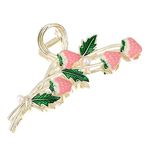CALLARON Großer Erdbeer Haarclip Für Damen Metall Haarklemme Für Sommerfrisuren Haarschmuck Und Haaraccessoires Und Besondere Anlässe von CALLARON