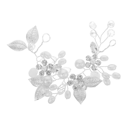 CALLARON Haar Stirnband Hochzeit Für Stirnbänder Braut Kopfbedeckung Quaste Erste Haarband Schmuck Dekorationen Party Junggesellin Funkelnd Strassstirnband Silver Zinklegierung von CALLARON