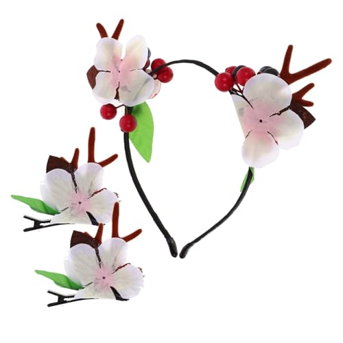 CALLARON Haarclips Weihnachten Stirnband Haarnadeln Geweih Clips Haar Zubehör Mädchen Frauen Weihnachts Haarschmuck Accessoires von CALLARON