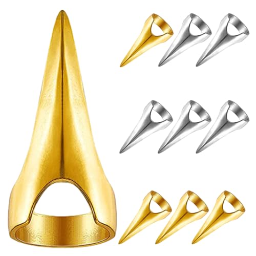 CALLARON 10 Stück Metall Haarscheitelringe Fingerringe Zum Haarstyling Goldene Und Silberne Flechtringe Für Zöpfe Und Hochsteckfrisuren Langlebige Haarwerkzeuge Für Damen Und Herren von CALLARON